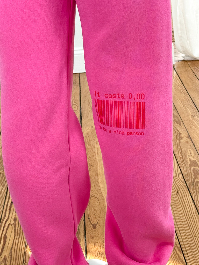 It Costs $0 Sweatpants-Pink