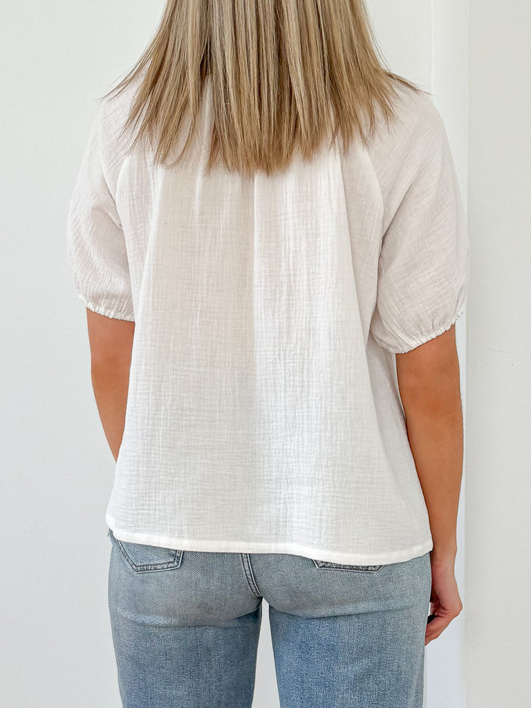Brentwood Blouse-White