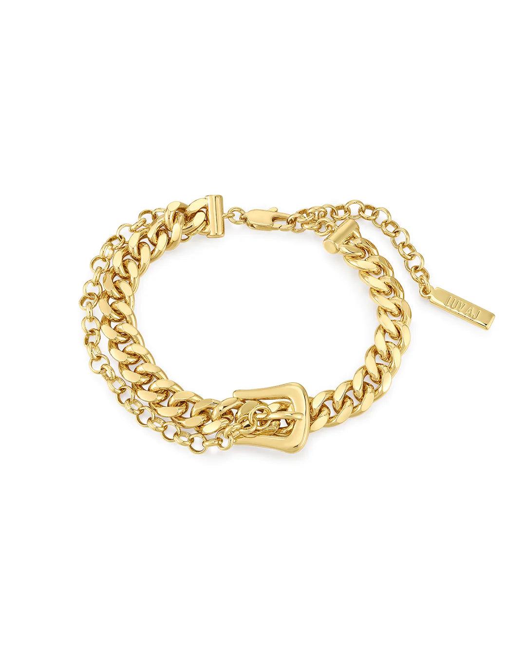 The Woven Buckle Anklet- Gold - Flutter