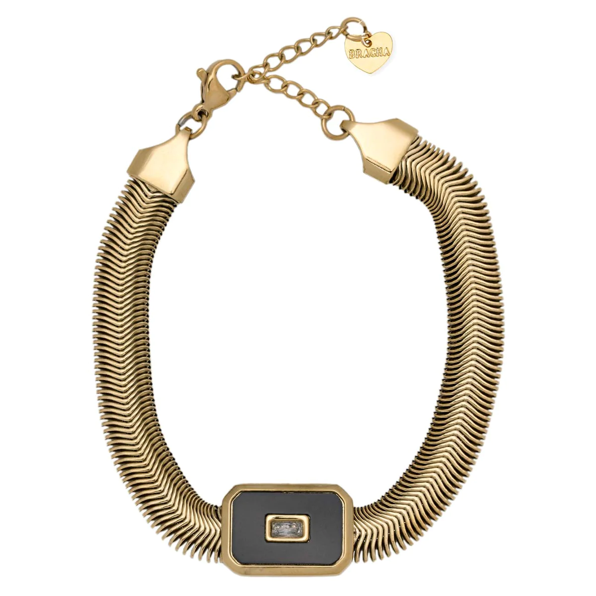 Lea Bracelet- Gold/Black Bead