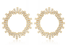 The Pave Ray Earrings- Gold