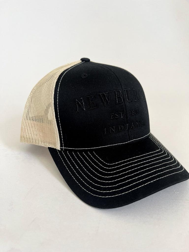 Newburgh Snapback Trucker Hat - Black/Vegas Gold - Flutter