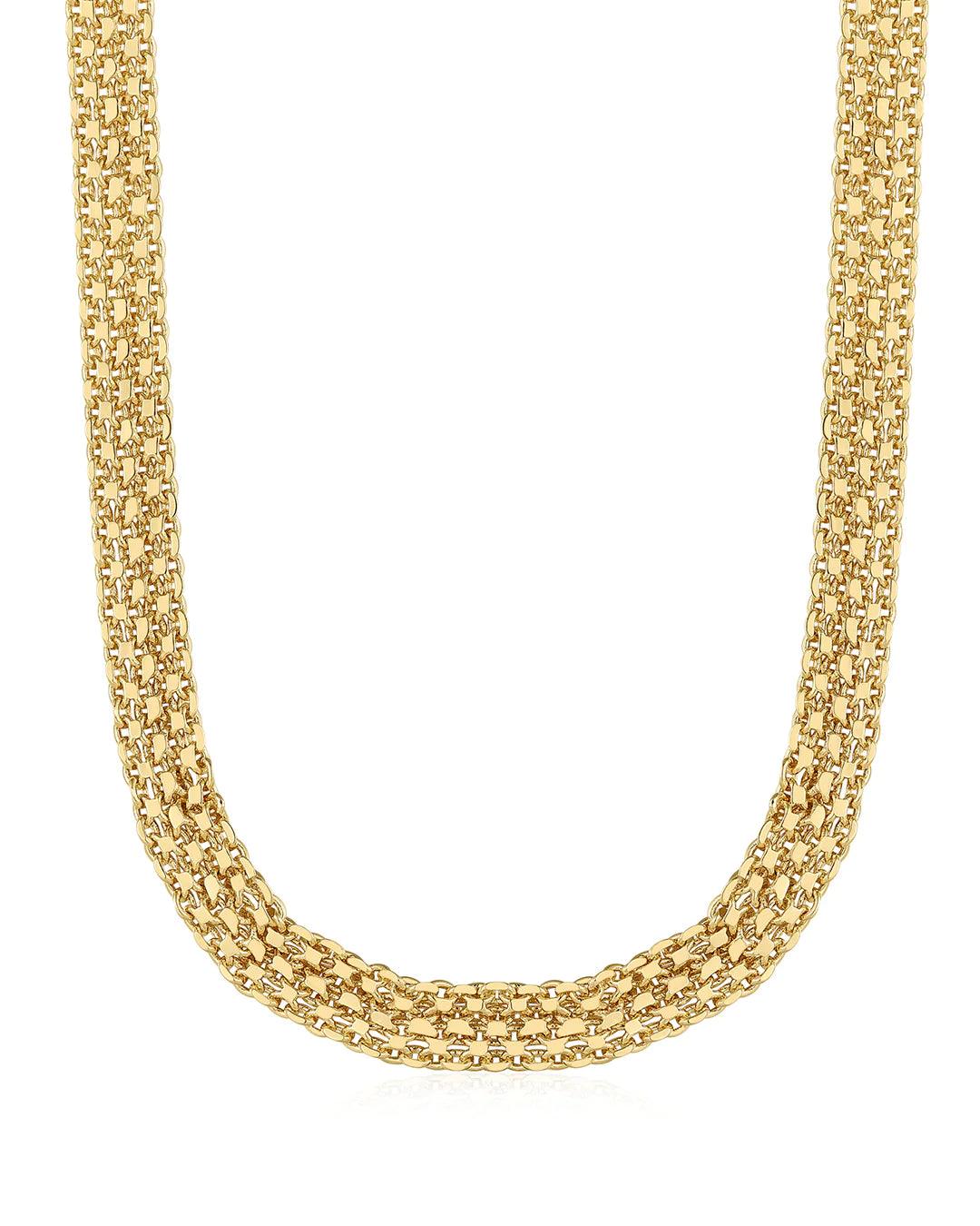 The Dries Chain Necklace- Gold - Flutter