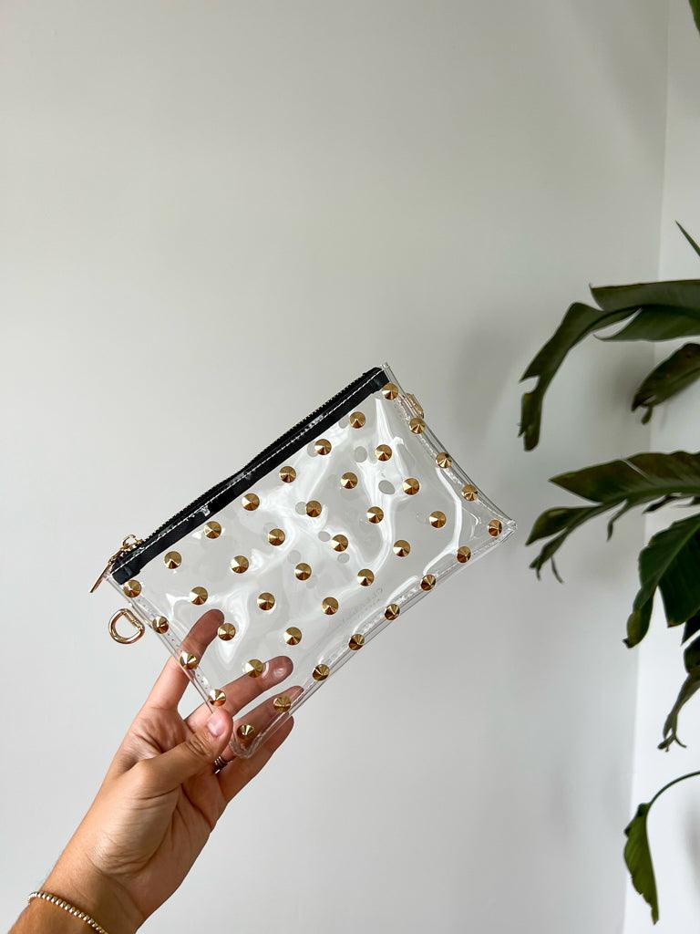 The Sloane Handbag - Clear/Gold - Flutter