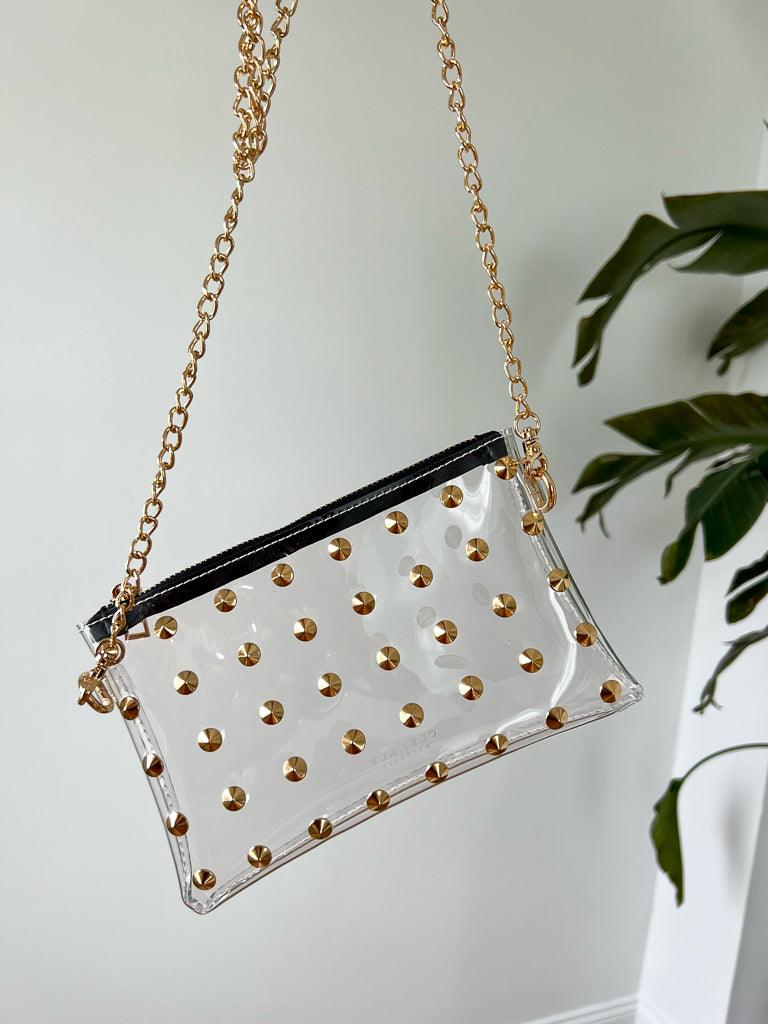The Sloane Handbag - Clear/Gold - Flutter