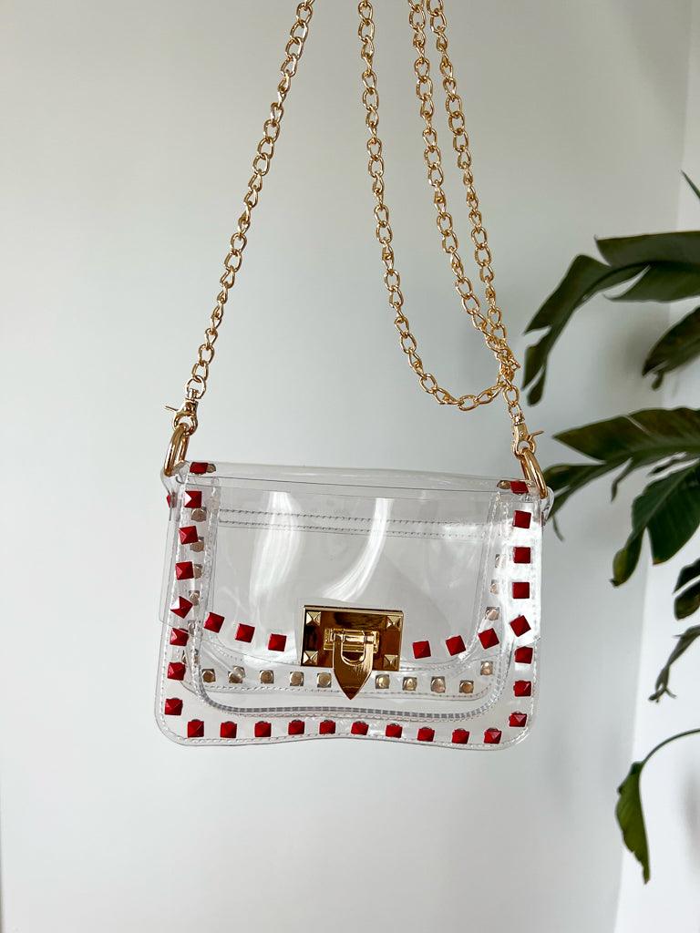 The Jackie Handbag - Red/Gold - Flutter