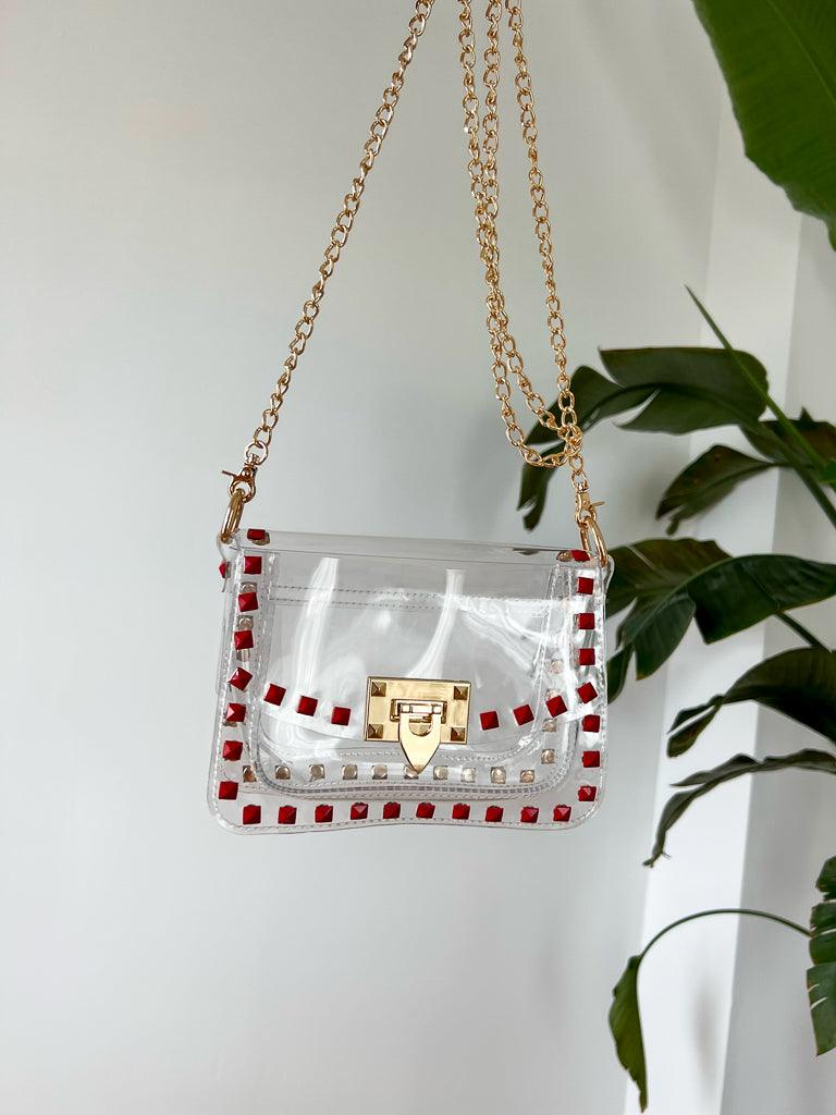 The Jackie Handbag - Red/Gold - Flutter