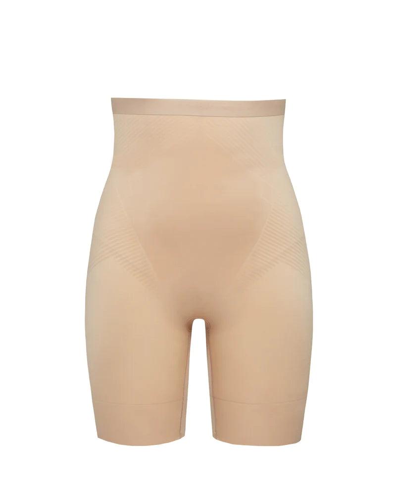 THINSTINCTS 2.0 High-Waisted Mid Thigh Short, Champagne Beige – Boutique 44