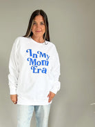 In My Mom Era Sweatshirt - White/Blue - Flutter