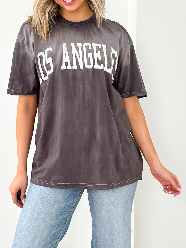 Los Angeles Relaxed  Tee-Fade Out Black-One Size