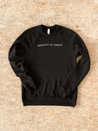 Sweatshirt Crew - Small Words - Identity in Christ - Black