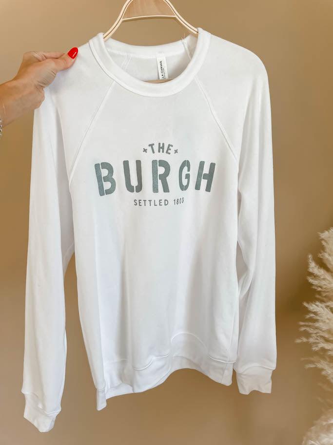 The Burgh Fleece - White/Light Grey - Flutter