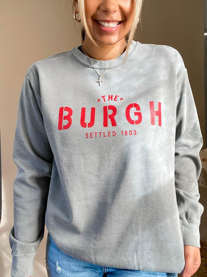 The Burgh Sweatshirt - Grey/Red - Flutter
