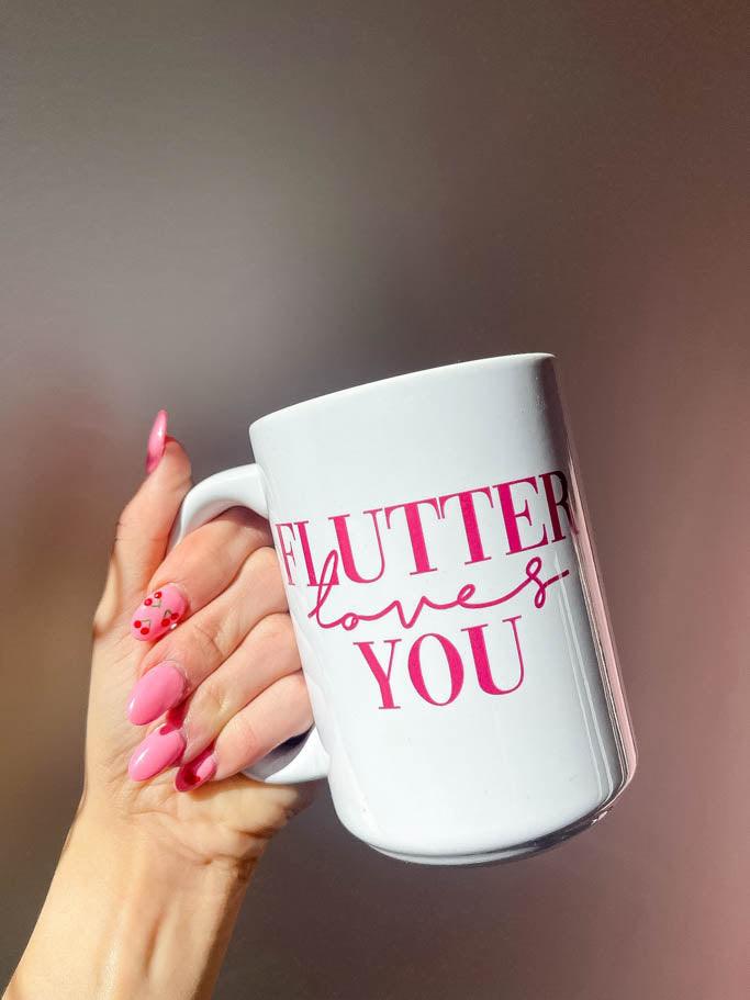 Flutter Loves You Mug - Magenta - Flutter