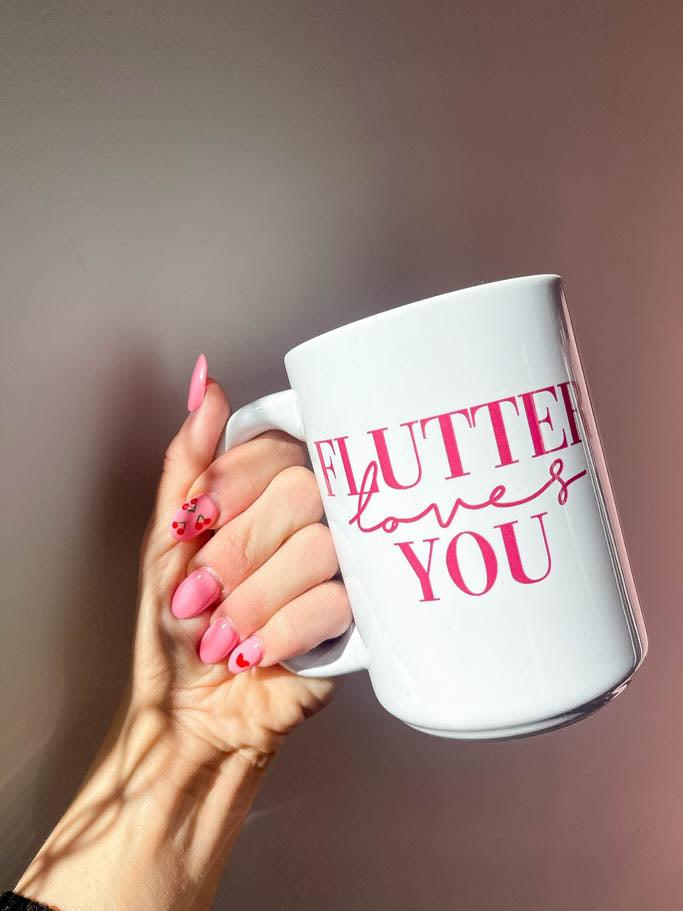 Flutter Loves You Mug - Magenta - Flutter
