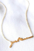 Girl Mom Script Necklace - 14k Gold Filled - Flutter