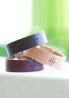 Identity in Christ Logo Leather Cuff Bracelet