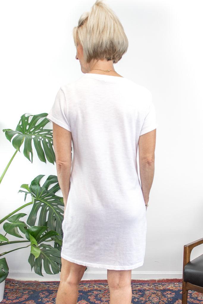 Joni Zepplin Mini Dress - White - Flutter