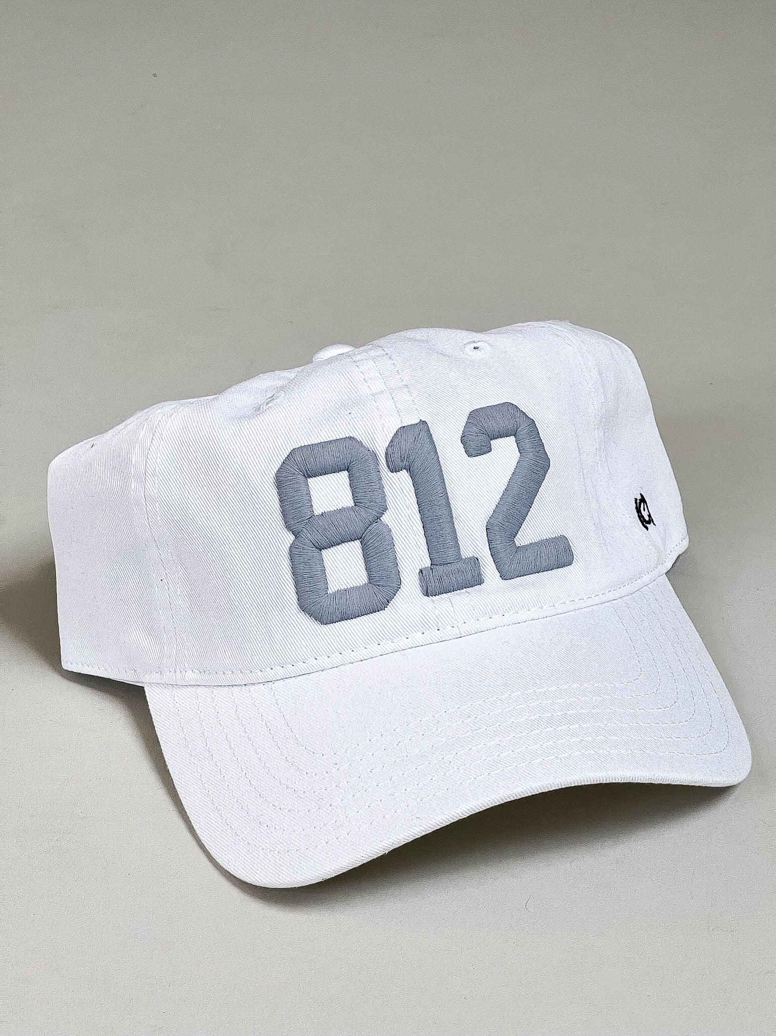 812 Hat - White w/ Grey - Flutter