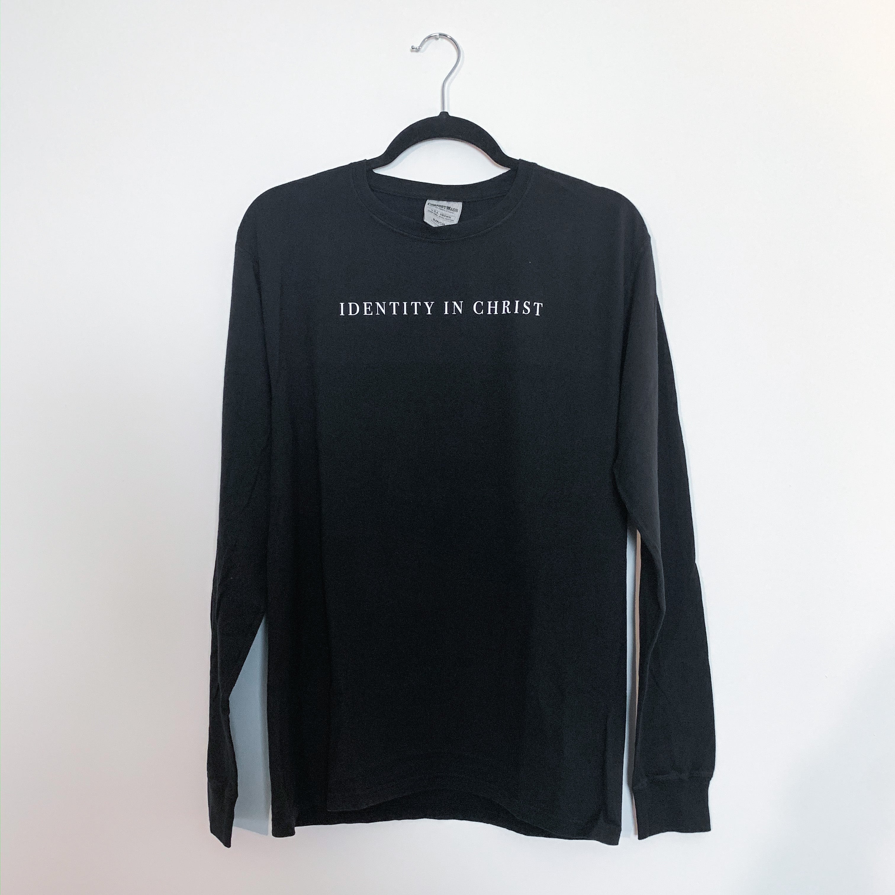 T-Shirt - LS - Small Words - Identity in Christ - Black