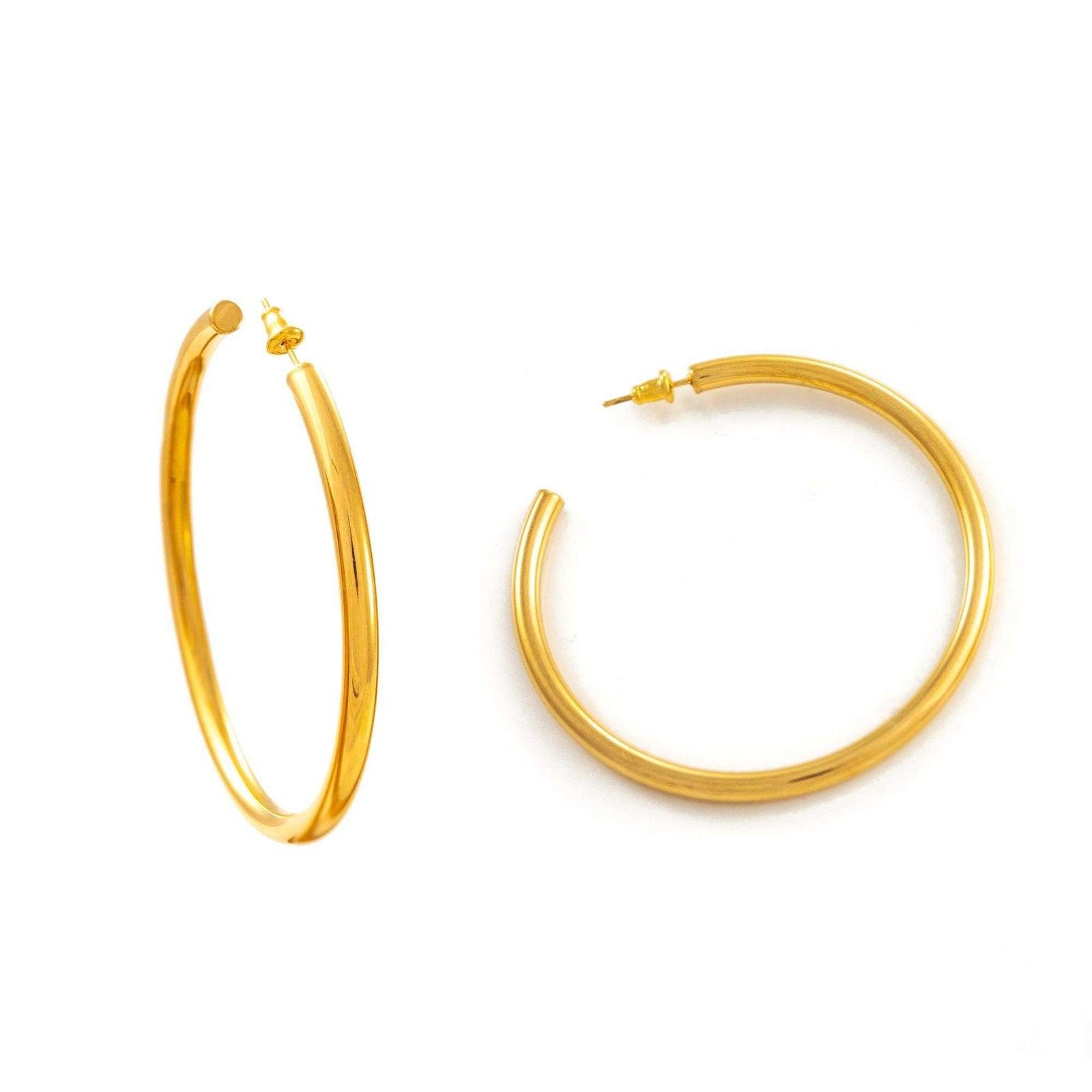 Lennox Earring - Large - 18k Gold Plated - Flutter