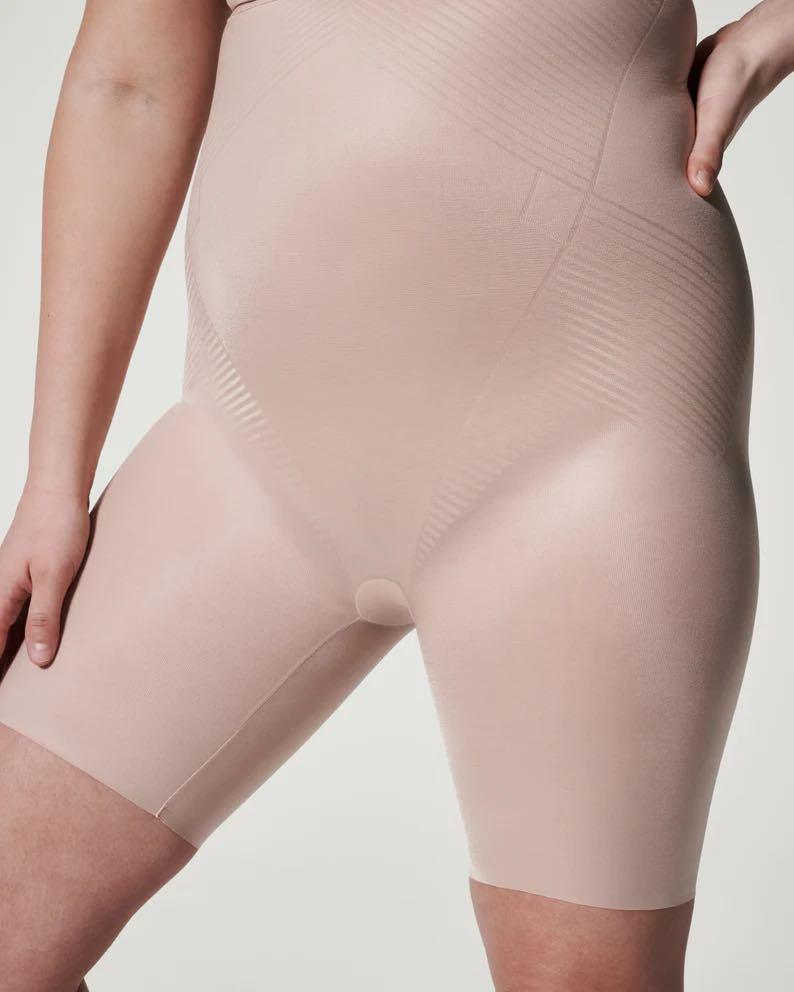 SPANX - Thinstincts 2.0 High Waisted Mid-Thigh Short - Champagne Beige - Flutter