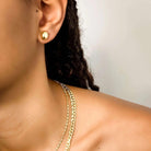 Olivia Stud Earrings - 14k Gold Dipped - Flutter